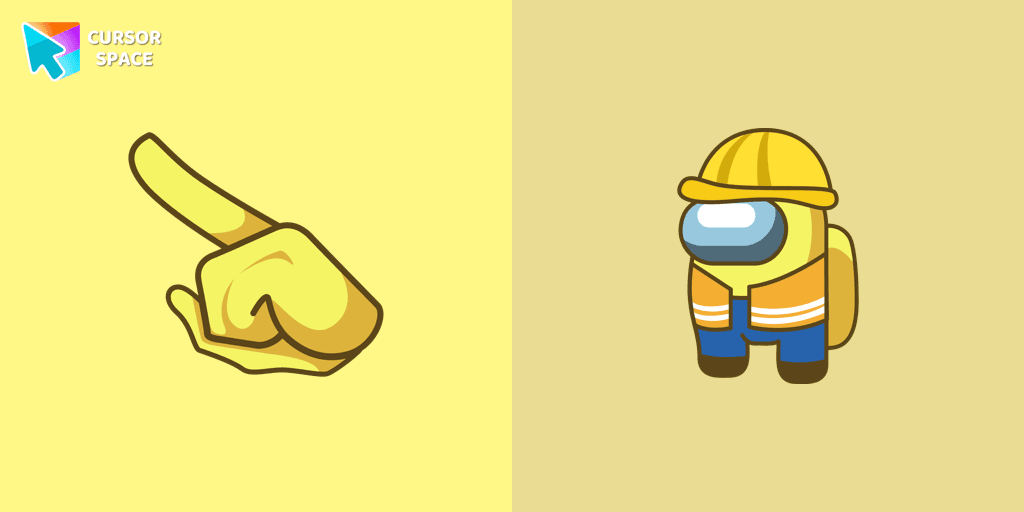 Among Us Builder Character cursor pack